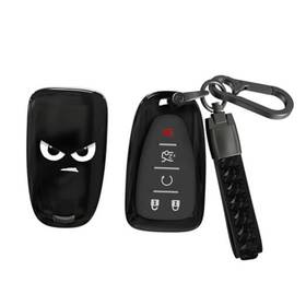 Aceboy 692090774451 For Chevy Key Fob Cover Tpu Case Chevrolet A-black-3/4 Buttons