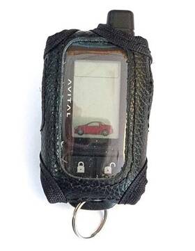 Amcom2wt9rfm35 Alarm-mate Black Leather Cover For Avital 7352l Remote Control Transmitter Not