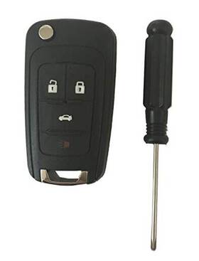 Al-xflgjt02 Aliwei 4 Buttons Car Key Fob Cover Case Shell Fit For Chevrolet Chevy Black