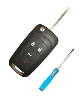 Alxfl01 Aliwei 4 Buttons Replacement Flip Folding Key Fob Case Shell Fit For Chevrolet Chevy