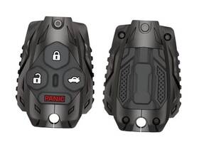 Amneyera23 Amneyer No Cutting Required - Upgraded Heavy Key Fob Cover Case For 4 Button Black