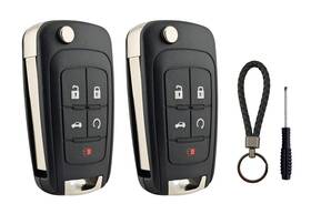 Amneyerus005 Amneyer 2 Pack Key Fob Cover Case Replacement Fits For Chevy Cruze Camaro Black