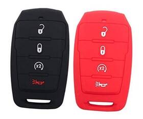 Arruweer Algjta41 Silicone Key Fob Cover Case Protector Fit For 2019-2020 Ram 1 Black Red