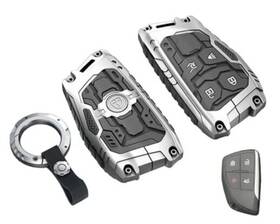Ayguceke Hbk-a52 Heavy Duty Key Fob Cover For Chevy Colorado Equinox Silverado Model-b-silver