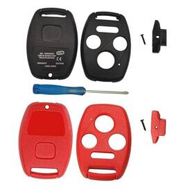 Binowen-1 Binowen 619191615865 3 1 Buttons Replacement For Key Fob Shell Keyless Entry Red Black