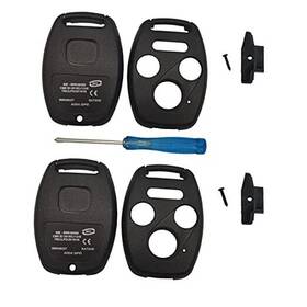 Binowen-1 Binowen 769135240186 Replacement For 3 1 Buttons Keyless Entry Remote Honda Key Fob Shell 2 Black