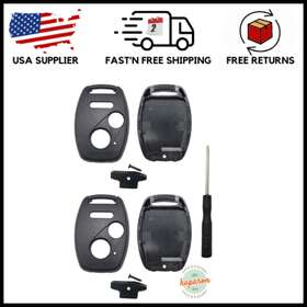 Branded01 445027022094 2 Pcs Replacement Key Fob Cover Case Fits For Honda Accord Cr-v Ridgeline Civic