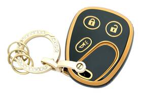 Tpu033 Chyoekey Key Fob Cover Fits For Chevy Tahoe Suburban Silverado Avalanche Gold