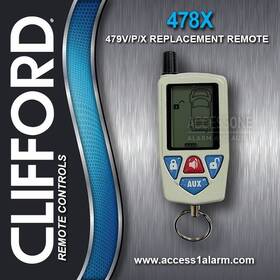 478x-479v Clifford New 478x 2-way Lcd Remote Control Alternative For Viper Python 479v 479p 479x