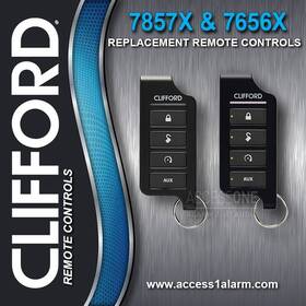 7857x-7656x Clifford New 7857x And 7656x Remote Control Package Deal - Remotes Only