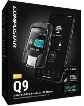 Rfx-2wq9-fm Firstech Compustar 2-way 3000-ft Lcd Q9 Remote X1 Lte Drone Mobile 4g