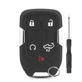 Yus053 Glouvdeyz Car Key Fob Remote Replacement Fits For Chevy Silverado 1500 2500 5-buttons