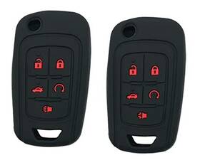 D112-aa Grakest 2pcs Silicone Protector Key Fob Cover Fit For 2010 2011 2012 Black A C