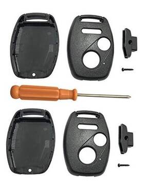 Dw01 Grakest 2pcs Keyless Entry Key Fob Case Cover Fit For Honda 2003-2012 3 Buttons Pack 2