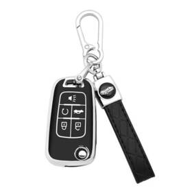 Cv5j16-18 Gripkey For Chevy Key Fob Cover With Keychain Tpu Case Compatible Black