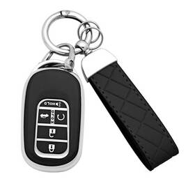 Hd4j3840 Gripkey For Honda Key Fob Cover With Keychain Compatible 2022 2023 2024 Black