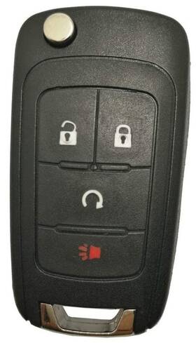 Horande 641055597345 Folding Flip Replacement Key Fob Cover Case Fit For Chevy Malibu Cruze Equinox