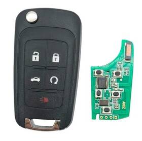Horande 680904054837 Flip Folding Replacement Key Fob Fit For Chevy Cruze Buick 5 Button 315mhz