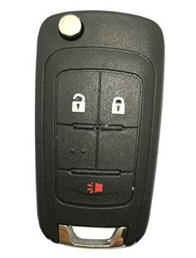 J-acces 681385665253 Car Key Fob Case Shell For Chevrolet Chevy Equinox Sonic Gmc Terrain 3 Buttons