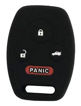 J-acces 778695127301 Key Fob Keyless Entry Remote Protective Cover Case Fits For Honda Black