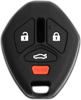 Kpt-6385 Keylessoption Keyguardz Keyless Entry Remote Car Key Fob Outer Shell Cover Rubber Black