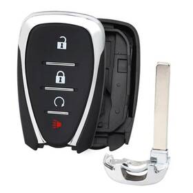 C28206 Keymall Keyles Entry Car Key Fob Case Shell Cover Replacement With Uncut Emergency