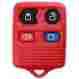 Kpt1357 Keylessoption Red Replacement 4 Button Keyless Entry Remote Control Key Fob