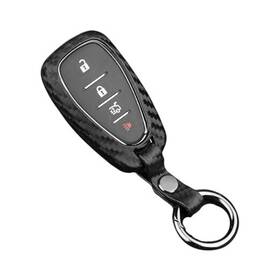 M.jvisun-gjtw-xflck-1 M.jvisun Soft Silicone Rubber Carbon Fiber Texture Case Key Fob Black - Round Keychain