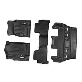 C0153 Maxliner A0136/b0153/c0153 Floor Mats 3 Row Set Black For 2015-2020 Chevrolet Tahoe / Gmc Yukon