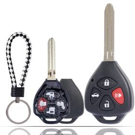 Toyo-hyq1-1113 Mechanmagic Key Fob Shell Case Compatible With Toyota Camry Corolla Black
