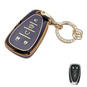 Ov137 Ovioboer For Chevrolet Key Fob Cover With Keychain Black Soft Tpu Protection Chevy B