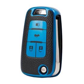 Paipaikeji 738635858542 For Chevy Key Fob Cover Soft Tpu Case Chevrolet Blue
