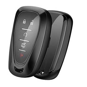 Paipaikeji 738635858757 For Chevy Key Fob Cover Case Shell Tpu Protector Holder Black
