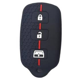 Peojek 724470454506 Key Fob Cover Case For 1999-2009 Toyota Matrix Avalon 4runner 2001-2008 Black