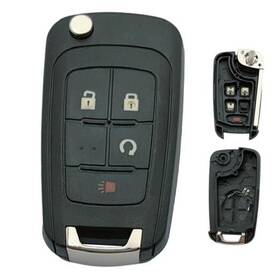 P-012 Puianyiq Replacement Key Fob Shell Case Fits For Chevy 2010-2017 Equinox / 4 Button-c