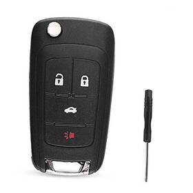 2698806159 Puou Ez-1820 Flip Folding Remote Car Key Fob Cover Case Shell For Chevy Camaro