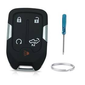 Qi47-1-2 Qixiubia Key Fob Shell Cover Replacement Fits For 2019-2022 Chevy Silverado Gmc 5-button