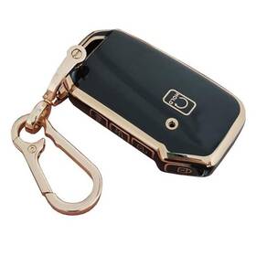 Shell22-1-4 Qixiubia For Kia Key Fob Cover Keyless Remote Smart Shell With Keychain Fit Black-a