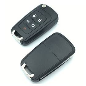 Qiyanua-011 Qiyanua 604787207821 Replacement Key Fob Case Fit For Chevrolet Chevy Camaro Cruze Equinox 5 Button