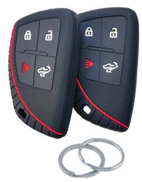 Cdlc3129 Runzuie 2pcs Silicone Smart Remote Key Fob Cover For 2025 2024 2023 2022 Gmc Black