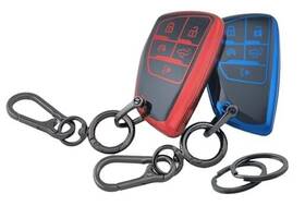 Cdlc3151 Runzuie Tpu Smart Remote Key Fob Cover For 2025 2024 2023 2022 2pcs Black With Red/blue