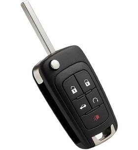 Oht01060514 Savzokiw Remote Flip Key Fob Replacement Fits For Chevy Cruze 5 Buttons-1-pack Black