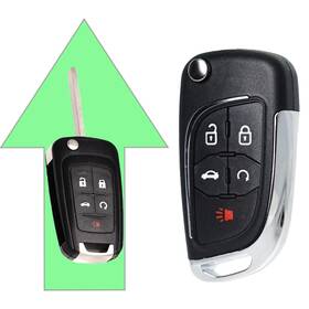 Supaland Ch-cover-5b Key Fob Shell Case Replacement Fits For Chevy Camaro Cruze Black