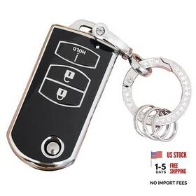 Ta21-1-10 Tapayica For Mazda Key Fob Shell Keyless Remote Smart Cover With 3b-silver-black