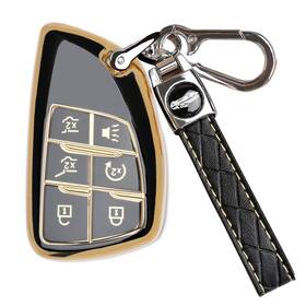 20240412-j2 Tecarate Compatible For Chevy Silverado Key Fob 6 Button - Black Keychain