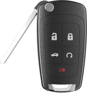 Hym0110 Vofono 5 Buttons Flip Car Key Fob Fits For Chevy Camaro 2010-2018/chevy Cruze 20