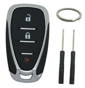 Key033 Vruwcey Key Fob Shell Case Replacement Fits For Chevy Equinox 2018-2021 Sonic 3 Buttons