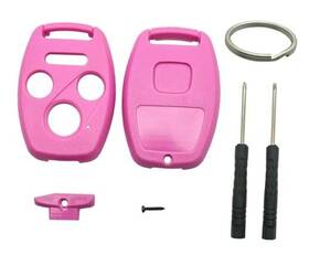 Key053 Vruwcey Key Fob Shell Case Replacement Fits For Accord 2003-2012 Civic Ex 2006 Pink
