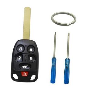 V-6-btn Vruwcey Key079 Key Fob Shell Case Replacement Fits For Honda Odyssey 2011 2012 2013