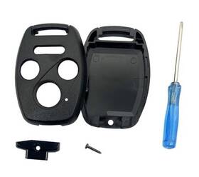 Xy32 Vurbemes Replacement Key Fob Cover Fit For Honda 2003-2012 Accord 2005-2010 Civic Black